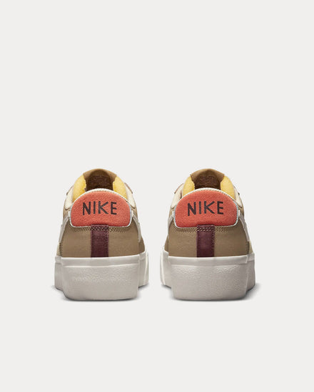 Nike Blazer Low Platform SP Khaki / Madder Root / Hazel Rush / Light Bone Low Top Sneakers - 4