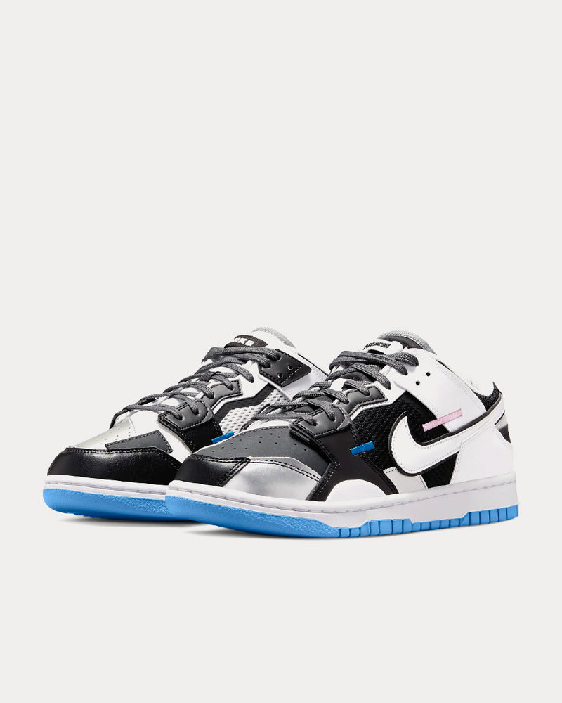 Nike Dunk Low Scrap Premium Black / Neutral Grey / University Blue / White Low Top Sneakers - 3