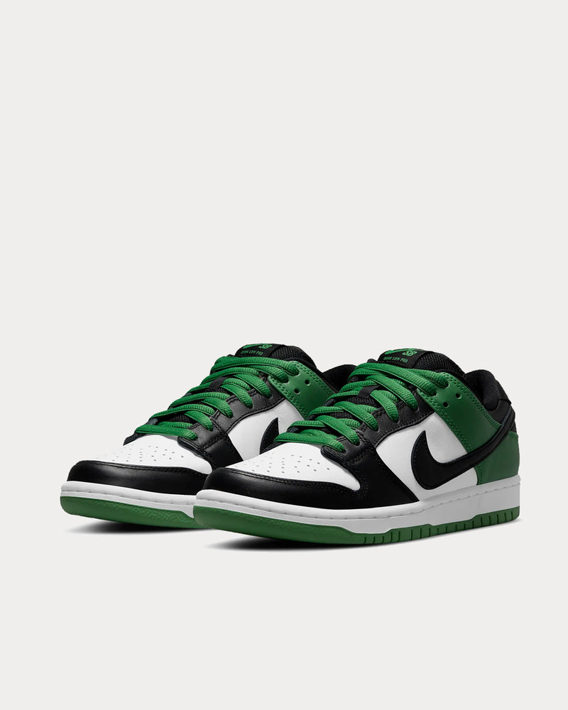 Nike SB Dunk Low Pro Classic Green / White / Black Low Top Sneakers - 2