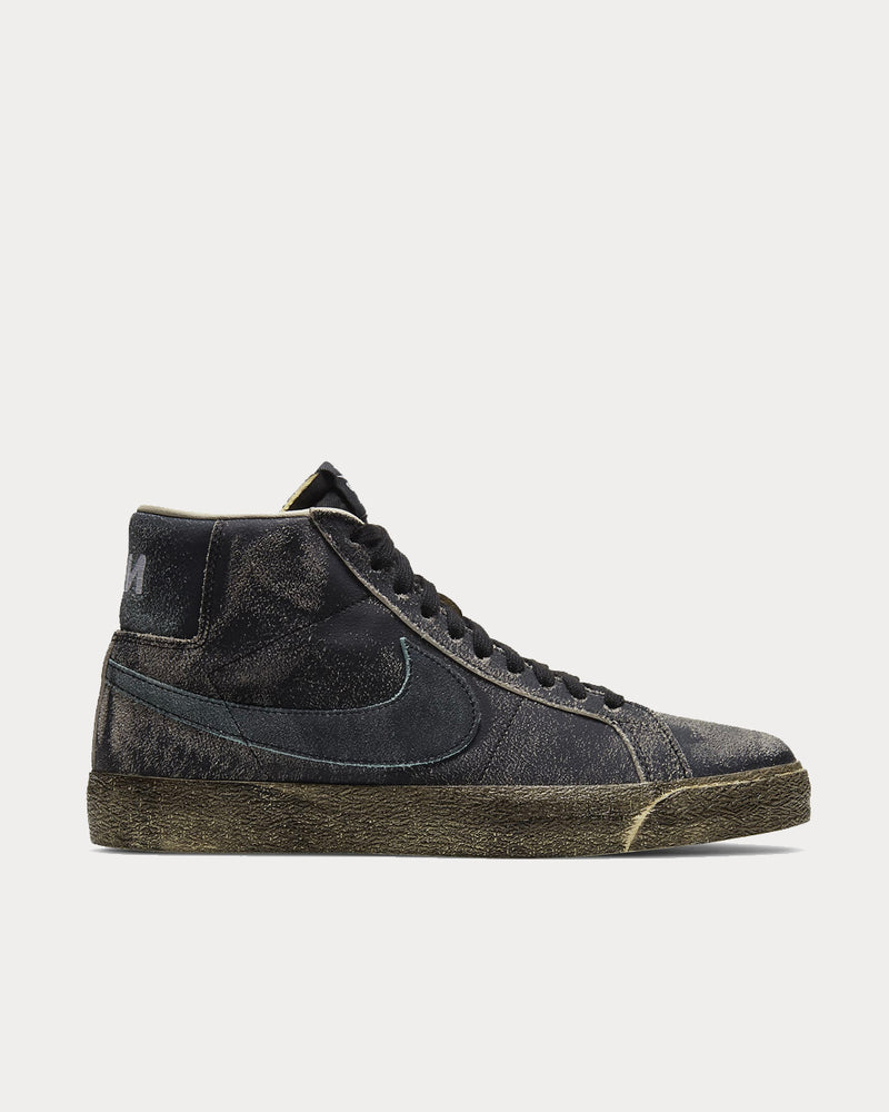 nike blazer mid black suede sneakers