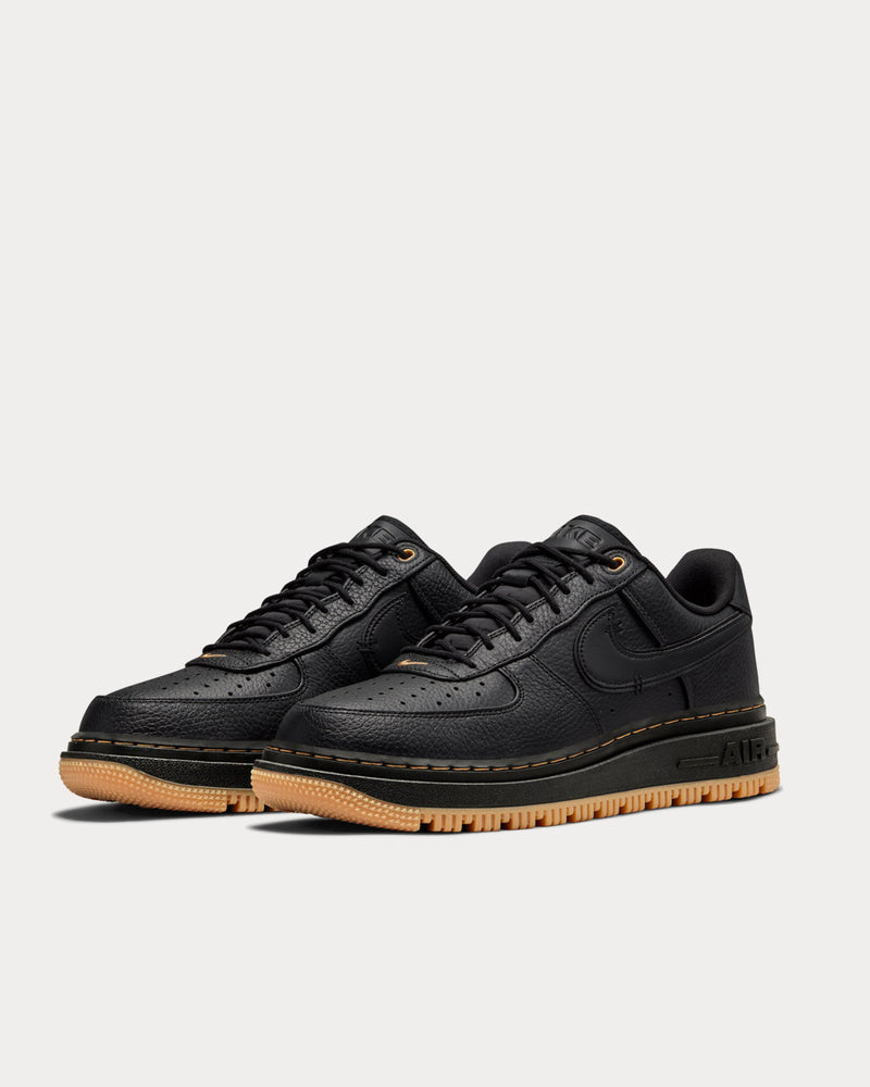 Nike Air Force 1 Luxe Black / Buck Tan / Gum Yellow Low Top Sneakers - 3