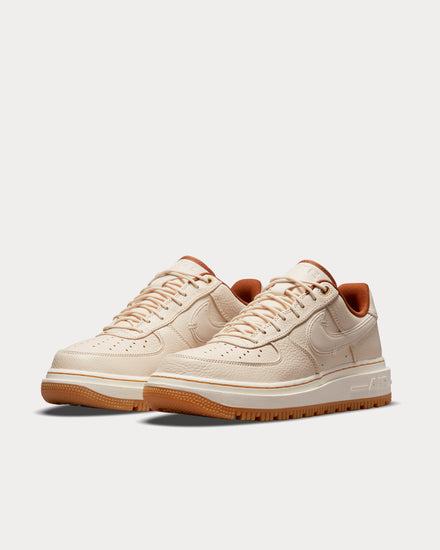 Nike Air Force 1 Luxe Pearl White / Pale Ivory / Pecan / Gum Yellow Low Top Sneakers - 3