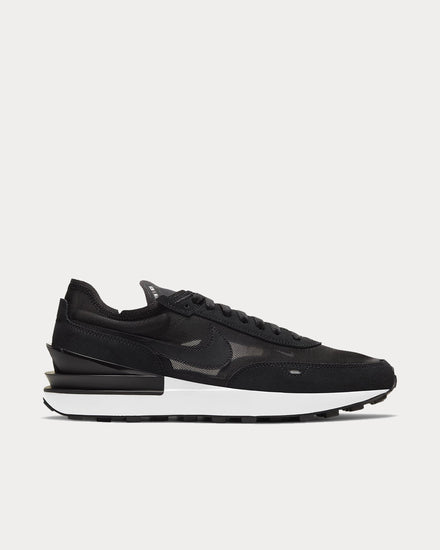 Nike Waffle One Black / White / Orange / Black Low Top Sneakers - 1