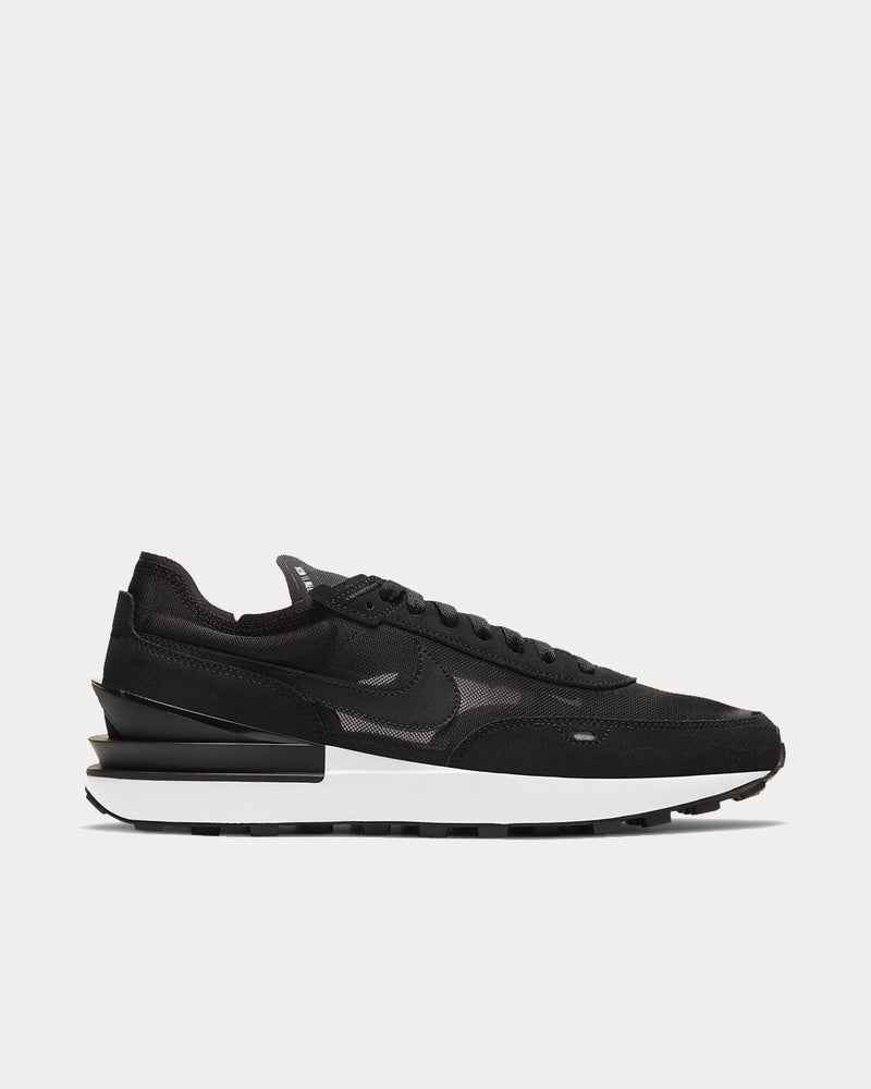 Nike Waffle One Black / White / Orange / Black Low Top Sneakers - 1