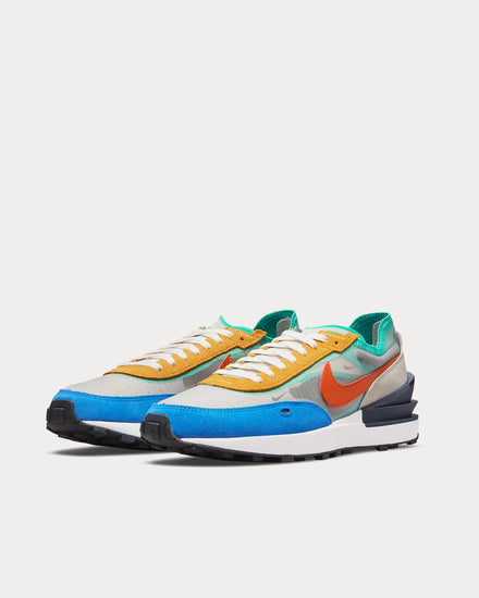 Nike Waffle One Light Bone / Midnight Navy / Light Photo Blue / Team Orange Low Top Sneakers - 3