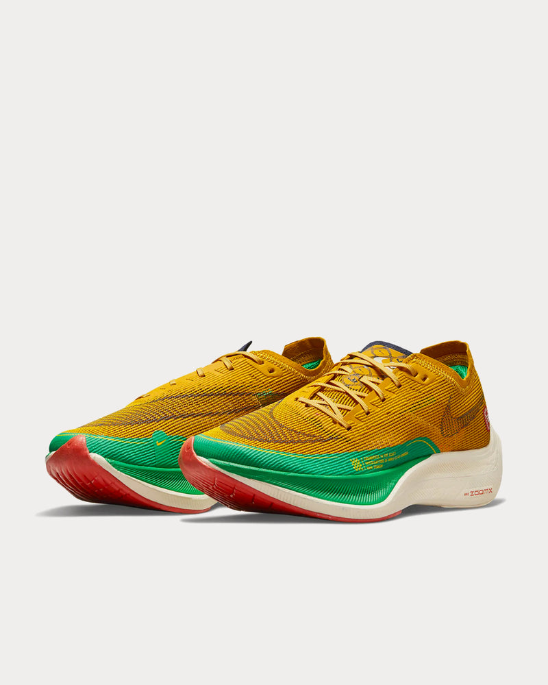 Nike ZoomX Vaporfly NEXT% 2 Dark Sulphur / Stadium Green / Light Sienna / Thunder Blue Running Shoes - 2