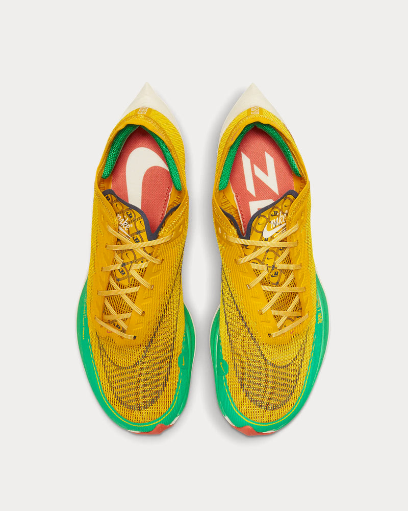Nike ZoomX Vaporfly NEXT% 2 Dark Sulphur / Stadium Green / Light Sienna / Thunder Blue Running Shoes - 3
