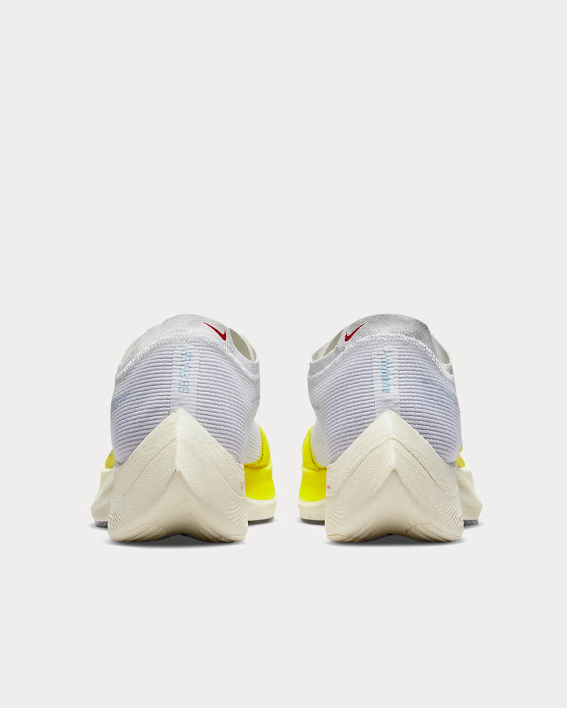 Nike ZoomX Vaporfly NEXT% 2 White / Yellow Strike / Off-Noir / Psychic Blue Running Shoes - 4
