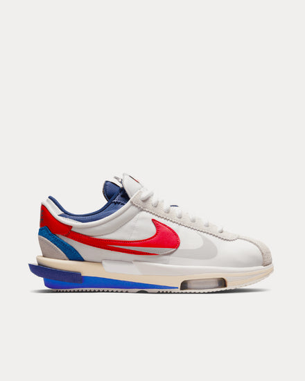 Nike x Sacai Zoom Cortez SP White / University Red / Cream Low Top Sneakers - 1