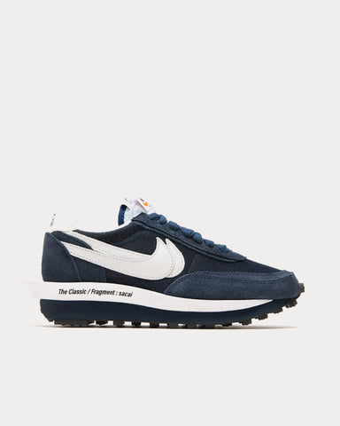 Nike x Sacai x Fragment LDWaffle Blue Void / White / Obsidian Low Top Sneakers