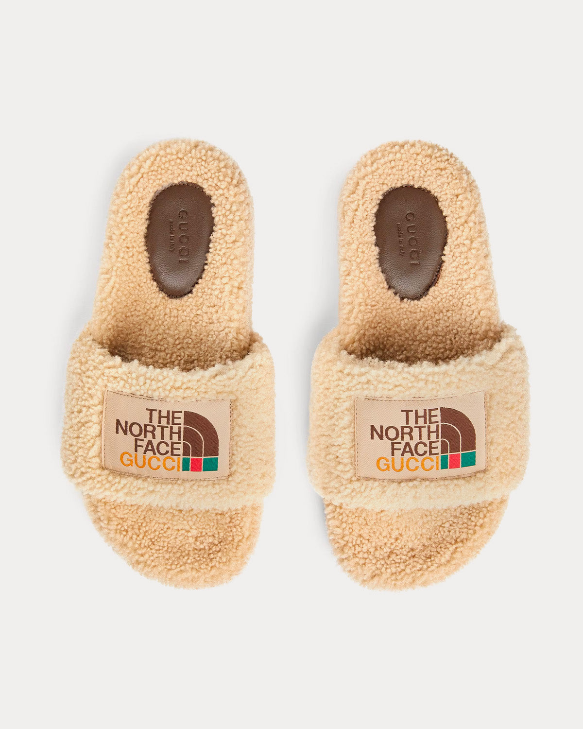 Gucci x The North Face - Merino Wool Beige Slides