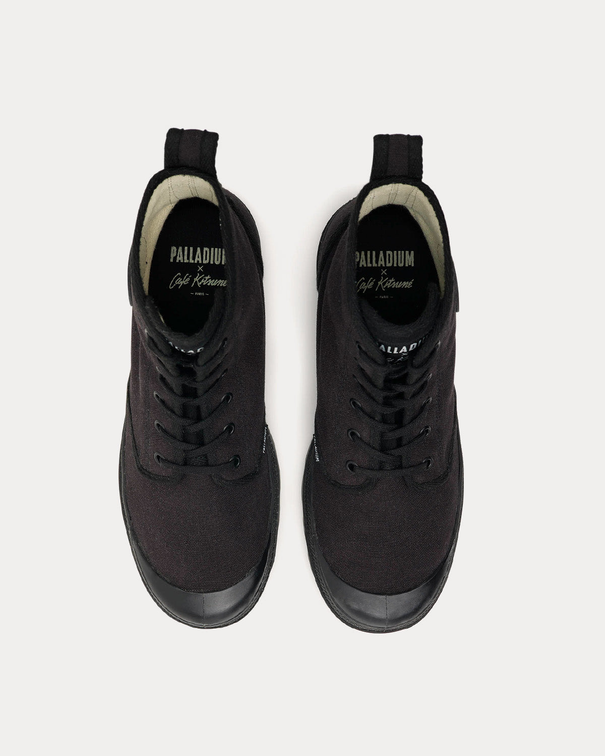 Palladium x Maison Kitsuné - Canvas Black High Top Sneakers