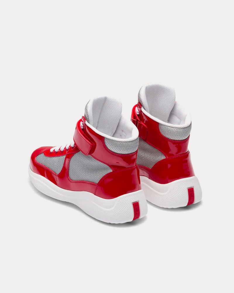Prada America’s Cup Red High Top Sneakers - 3