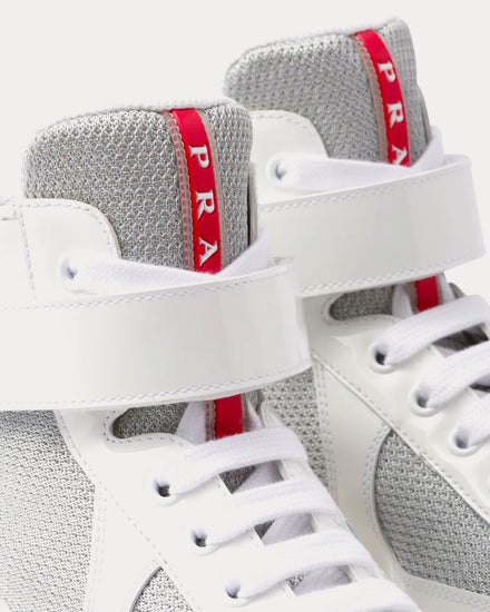 Prada America’s Cup White / Silver High Top Sneakers - 4