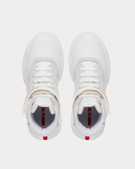 Prada Polarius 19 LR White Mid High Top Sneakers - 3