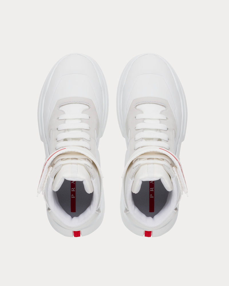 Prada Polarius 19 LR White Mid High Top Sneakers - 3