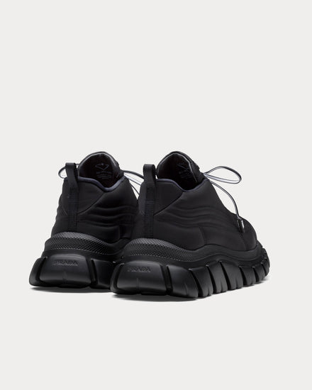 Prada Rush Gabardine Re-Nylon Black Low Top Sneakers - 3