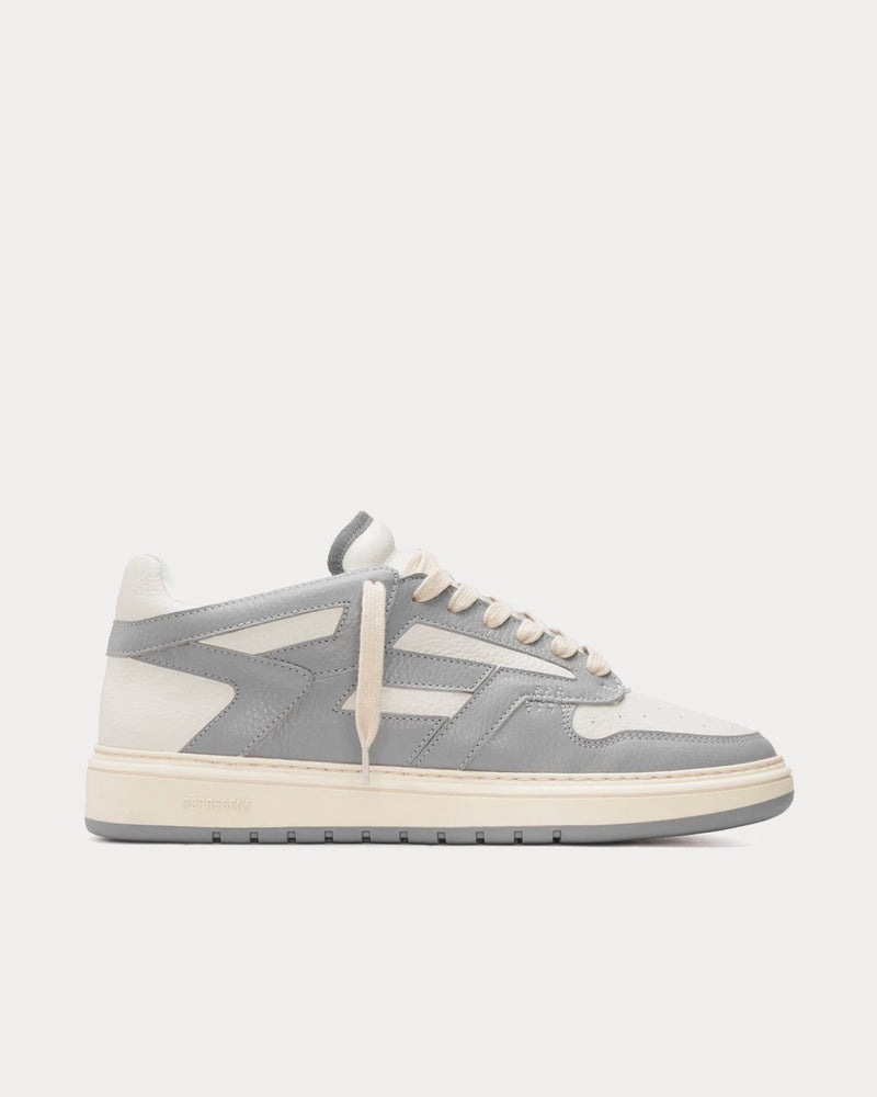 Represent Reptor Grey & Vintage White Low Top Sneakers - 1