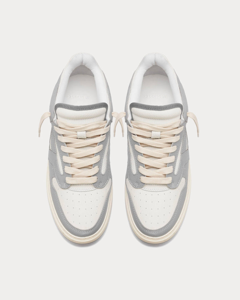 Represent Reptor Grey & Vintage White Low Top Sneakers - 3