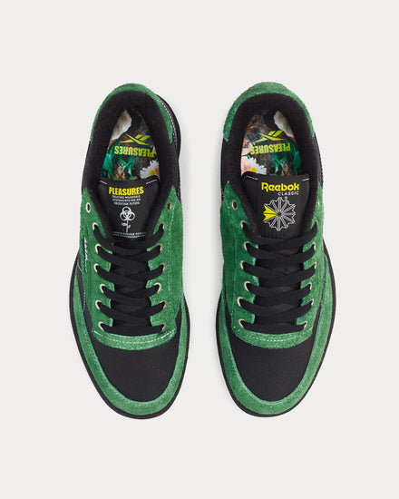Reebok x PLEASURES Club C 85 Black / Pine Green Low Top Sneakers - 2