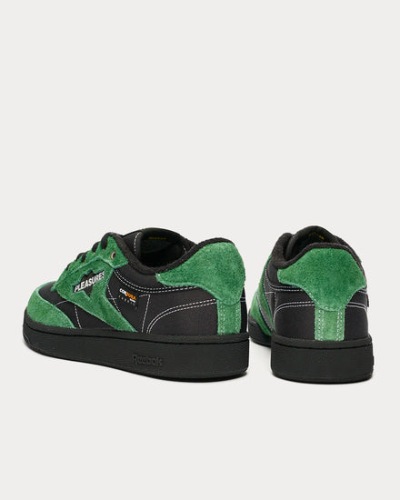 Reebok x PLEASURES Club C 85 Black / Pine Green Low Top Sneakers - 3