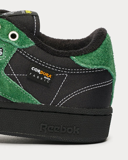 Reebok x PLEASURES Club C 85 Black / Pine Green Low Top Sneakers - 5
