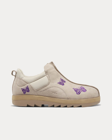 Reebok x Needles Beatnik Moc Modern Beige / Sand Beige / Extreme Purple Slip Ons