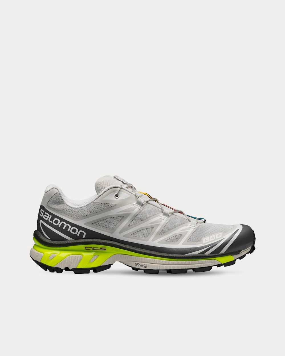 XT-6 Advanced Lunar Rock / Quiet Shade / Safety Yellow Low Top Sneakers