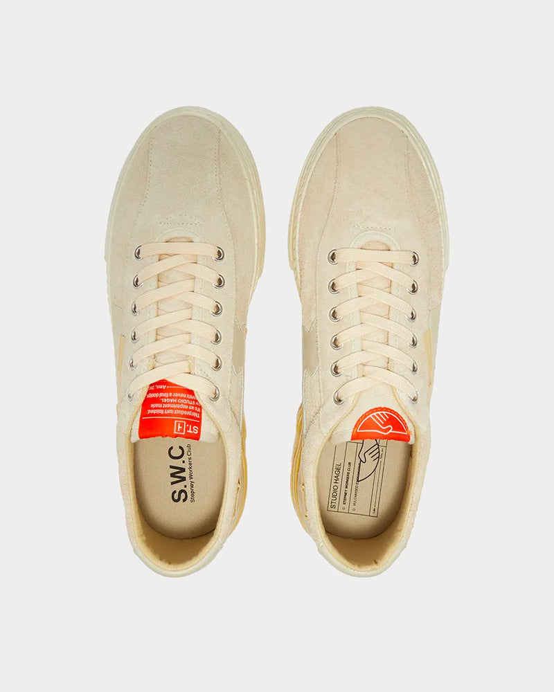 Stepney Workers Club x Studio Hagel Dellow Exp 1 Ecru Low Top Sneakers - 3