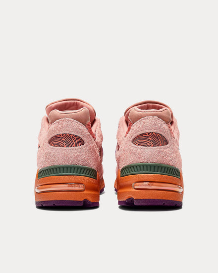 New Balance x Salehe Bembury MADE in USA 990v2  Misty Rose with Terra Cotta & Purple Passion Low Top Sneakers - 4