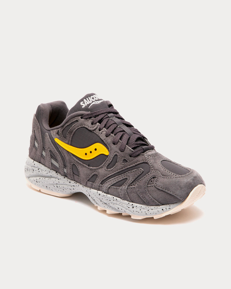 Saucony Grid Azura 2000 Black / Crystal Yellow Low Top Sneakers - 2