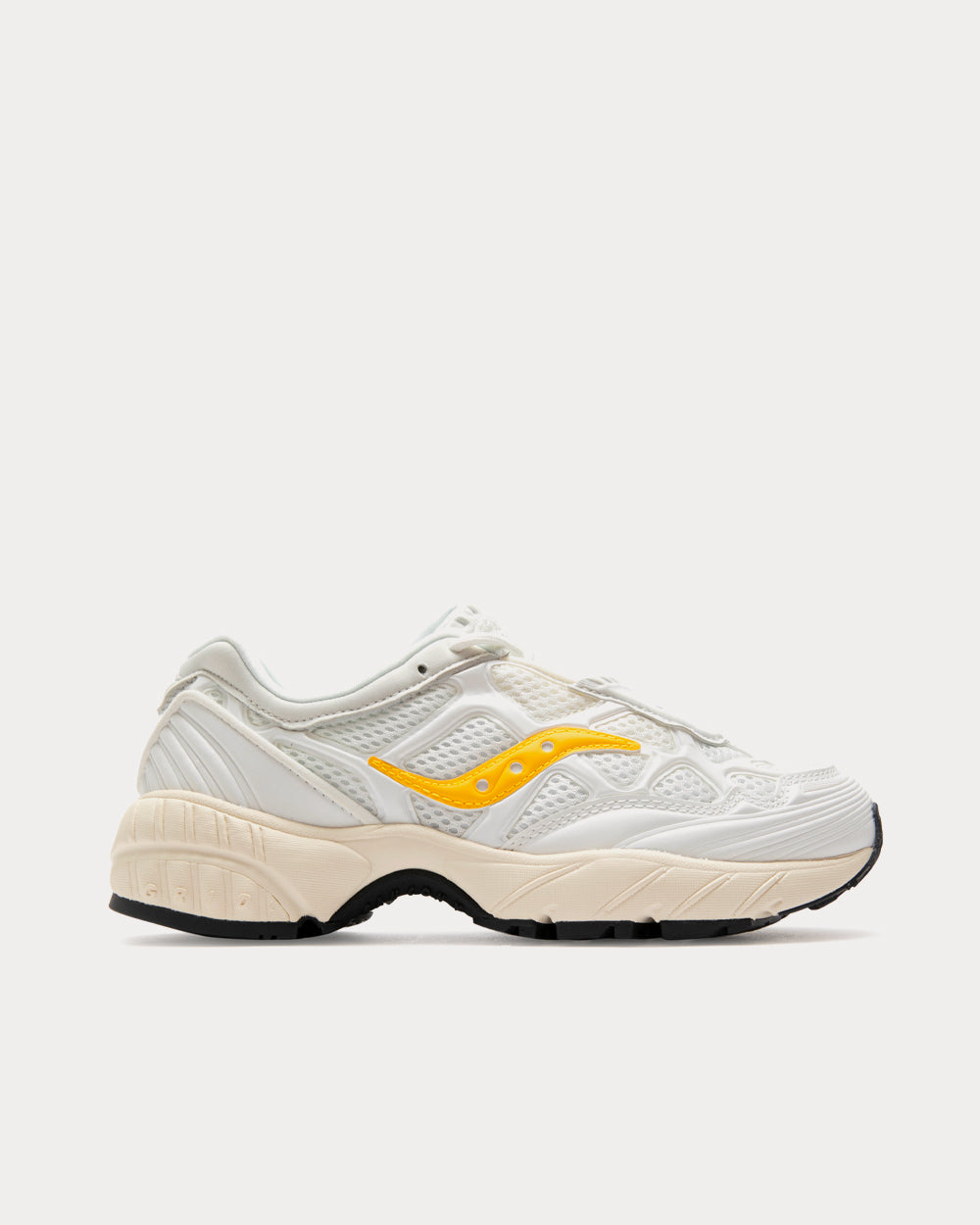 Saucony - Grid Web White / Gold Low Top Sneakers