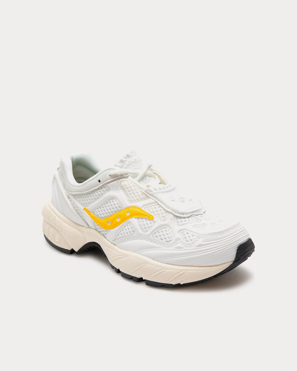 Saucony - Grid Web White / Gold Low Top Sneakers