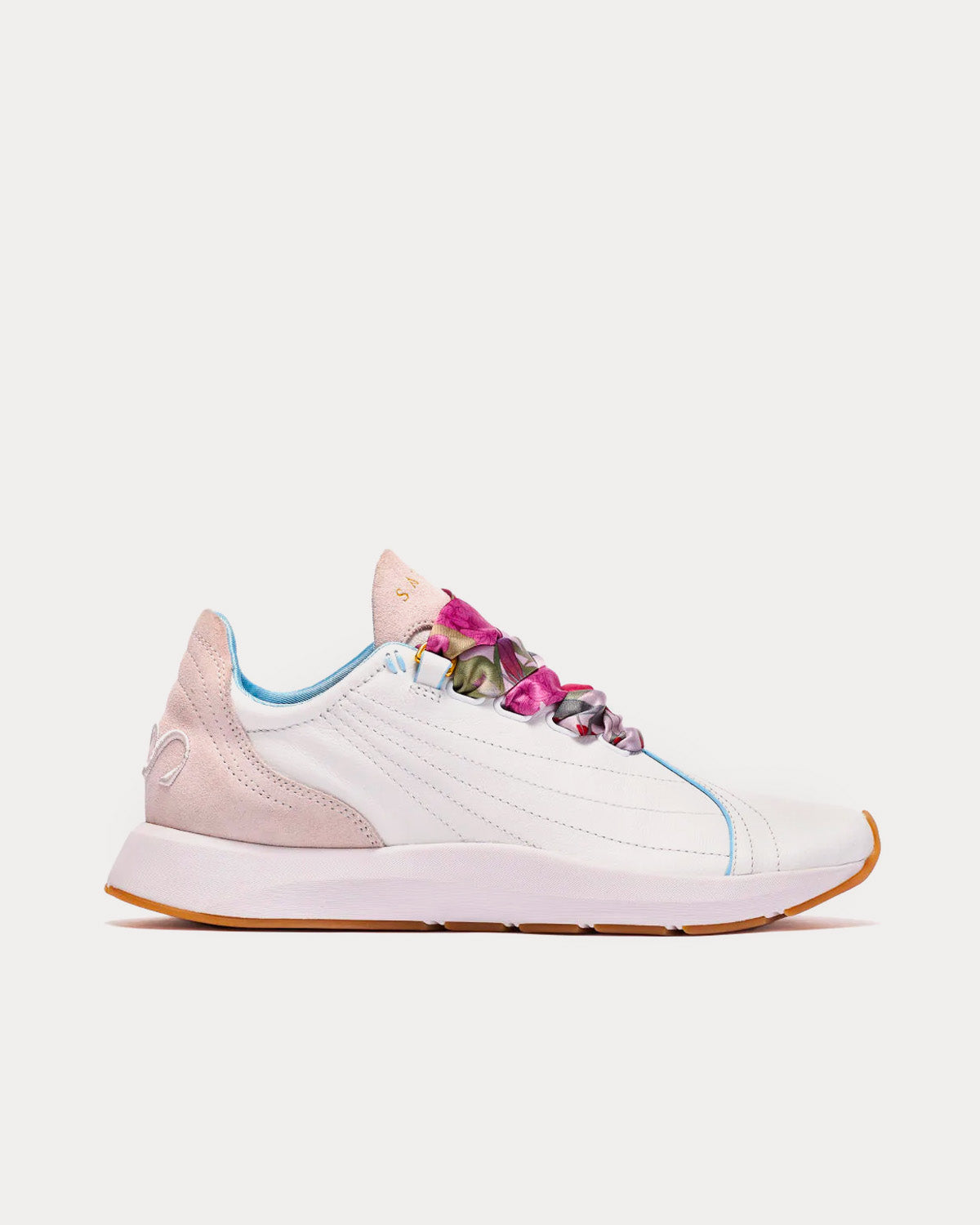 Saysh - Two White / Pink Low Top Sneakers
