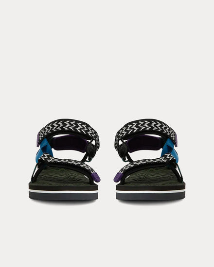 Suicoke x Missoni Depa Black / Purple / Green Sandals - 3