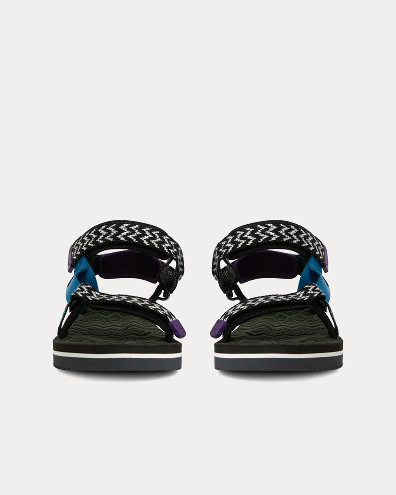 Suicoke x Missoni Depa Black / Purple / Green Sandals - 3