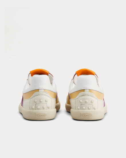 Tod's Tabs Leather Off-White / Violet / White Low Top Sneakers - 3