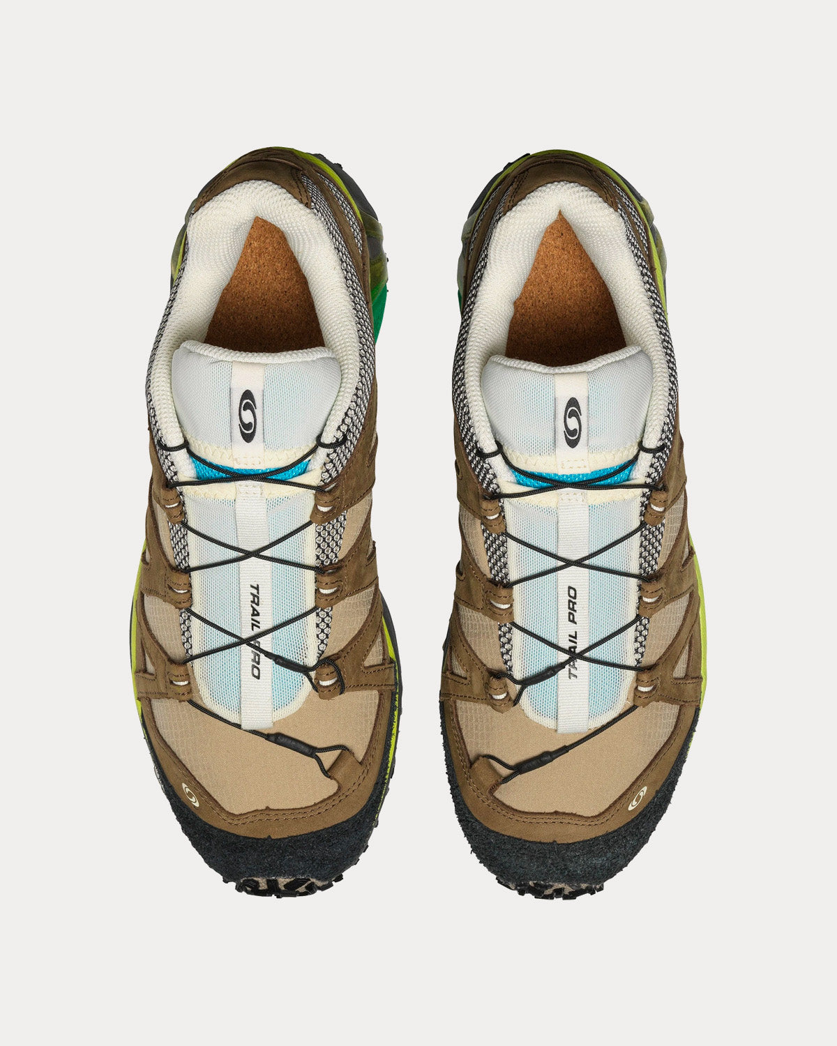 Salomon x The Broken Arm - Trail Pro Chinchilla / Teak / Acid Lime Low Top Sneakers