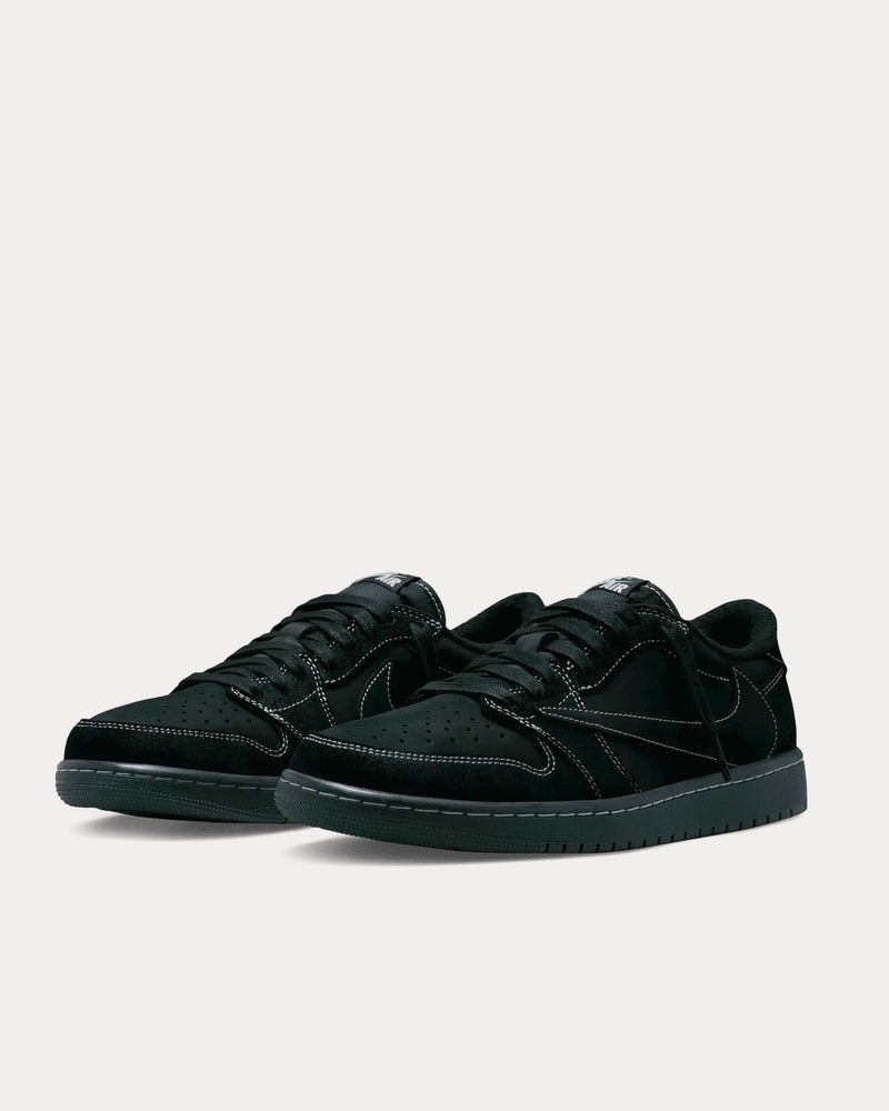 all black low top jordans