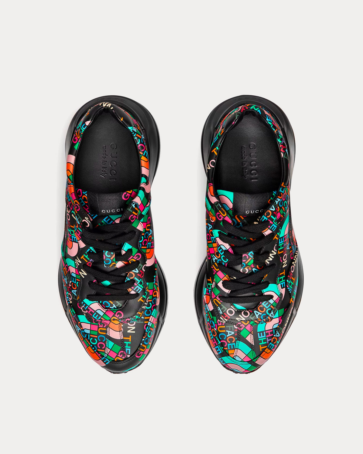Gucci x The North Face - Rhyton Leather Black / Multi Low Top Sneakers