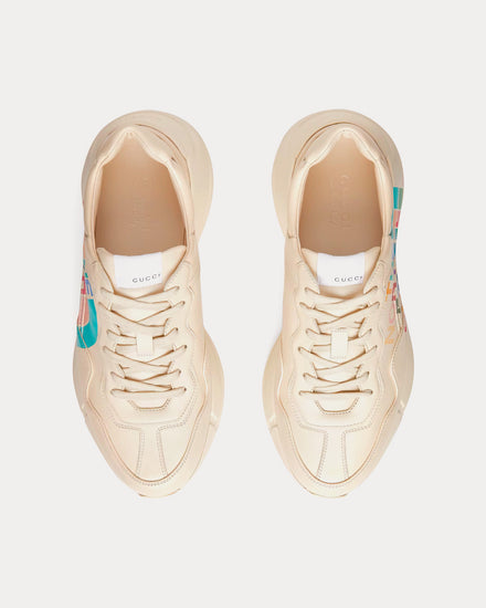 Gucci x The North Face Rhyton Leather Ivory Low Top Sneakers - 2