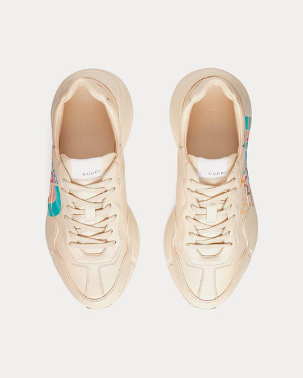 Gucci x The North Face Rhyton Leather Ivory Low Top Sneakers - 2