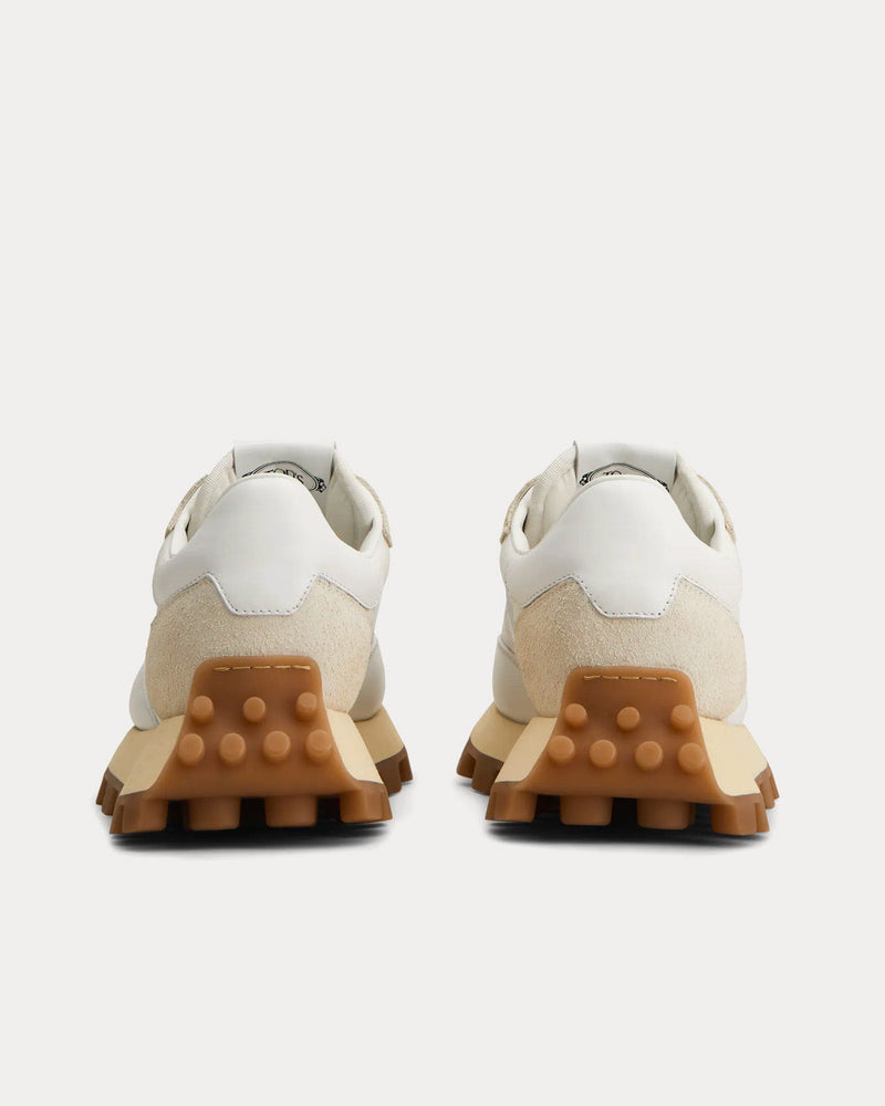 Tod's 1T Leather & Fabric White Low Top Sneakers - 3