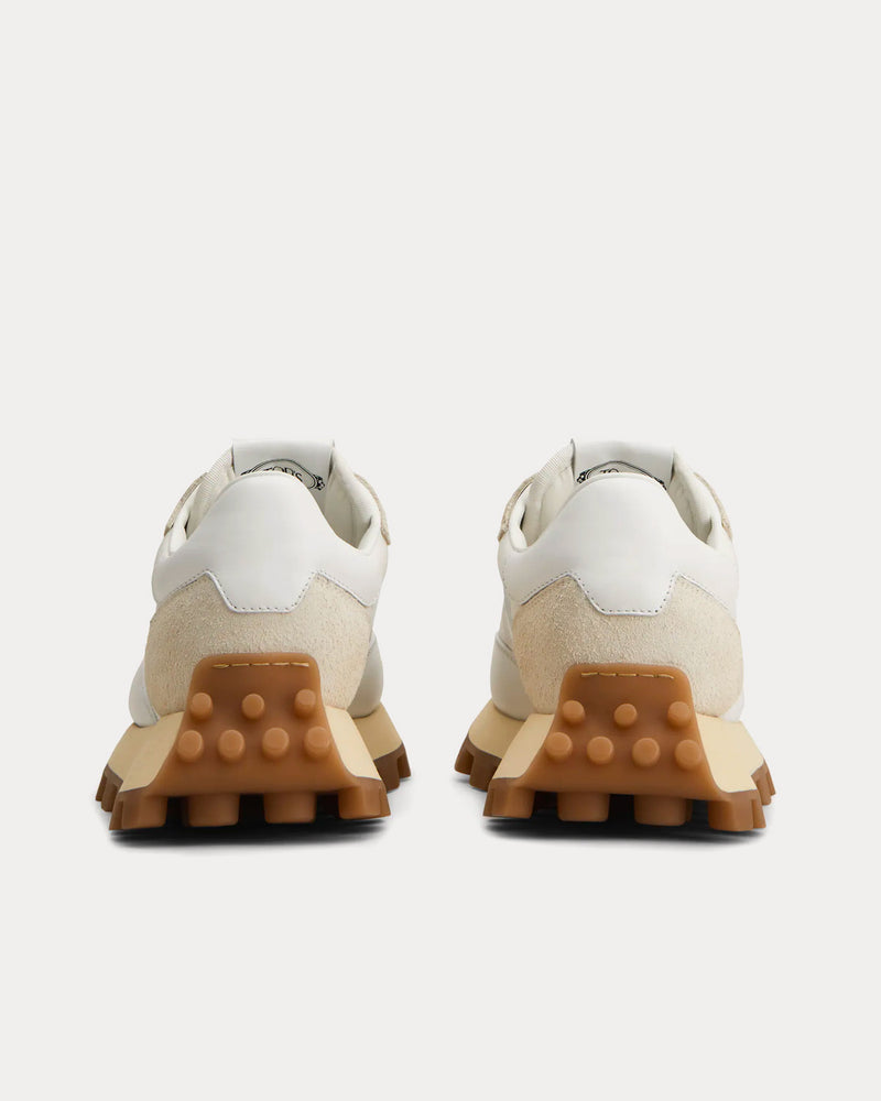 Tod's 1T Leather & Fabric White Low Top Sneakers - 3