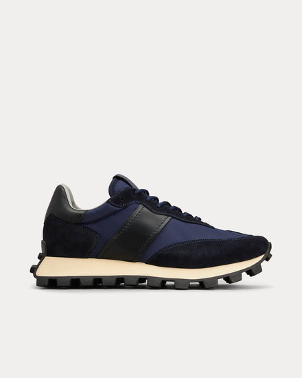 Tod's 1T Suede & Fabric Blue Low Top Sneakers - 1