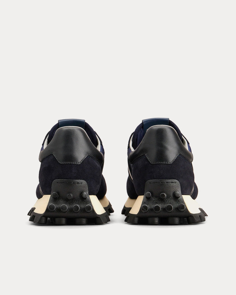 Tod's 1T Suede & Fabric Blue Low Top Sneakers - 3