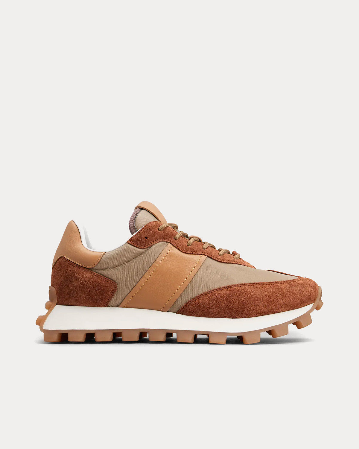 Tan And Brown Tiny Polka Dot Men's Low Top Shoes
