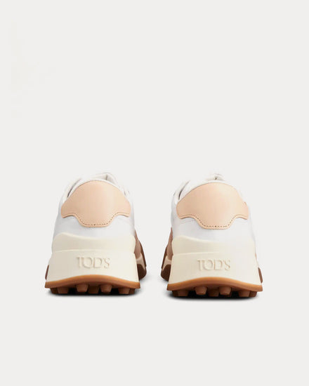 Tod's Logo Stamped Side Leather White / Pink / Beige Low Top Sneakers - 3