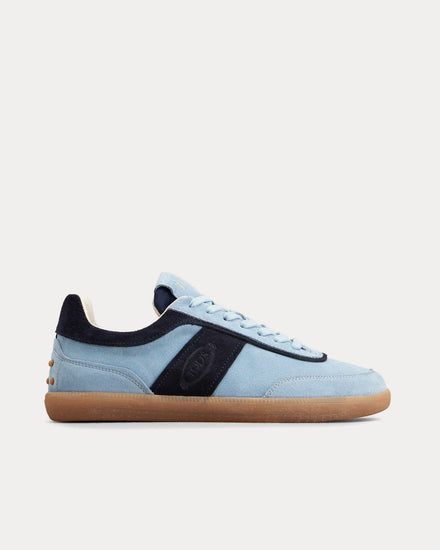 Tod's Tabs Suede Light Blue / Blue Low Top Sneakers - 1
