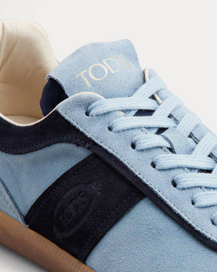 Tod's Tabs Suede Light Blue / Blue Low Top Sneakers - 5